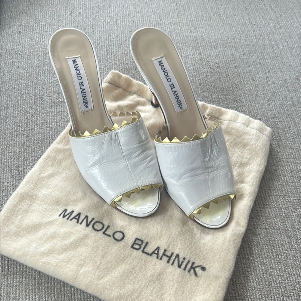 Manolo Blahnik White Women's Shoes
